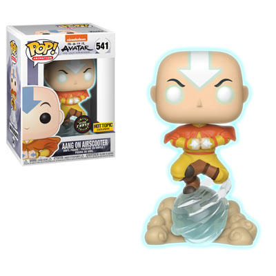 Funko Pop Avatar Last Airbender Aang on Airscooter #541 Glow Chase (Hot Topic)