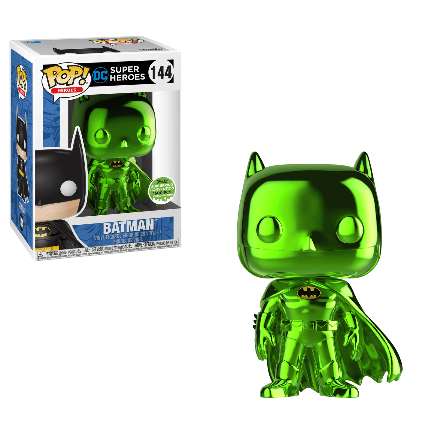 Funko Pop! DC: Batman Green Chrome #144 - Emerald City Comicon (ECCC) 2018 LE 1500