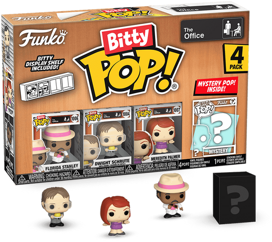 Funko Bitty POP! The Office Florida Stanley Dwight Schrute Meredith Palmer 4Pack