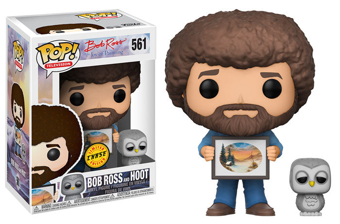 Funko Pop! Television Bob Ross and Hoot #561 Chase Vinyl Figure