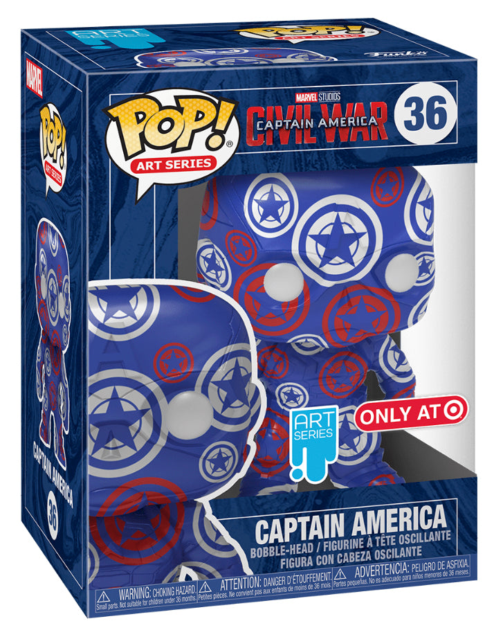 Funko Pop Captain America #36 Marvel Avengers Civil War Art Series Vinyl Figure