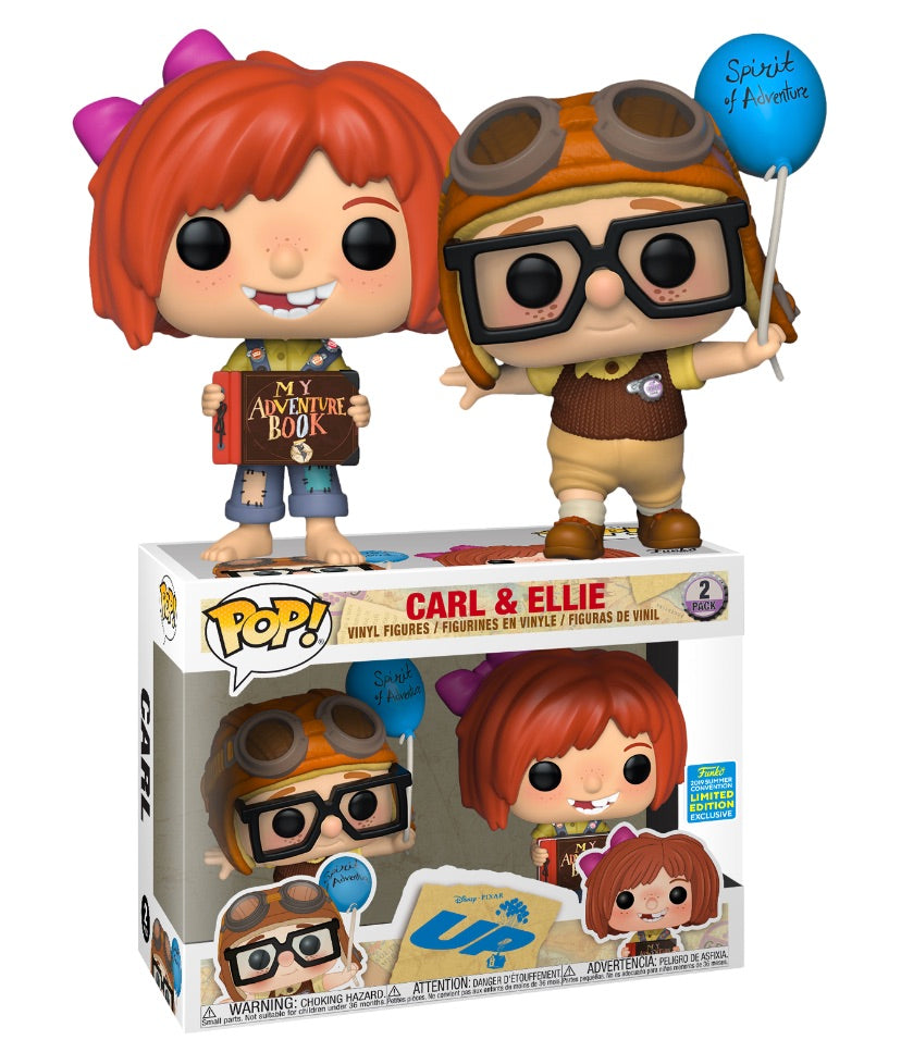 Funko Pop 2-Pack Disney Pixar Up Carl And Ellie SDCC 2019 Limited Exclusive