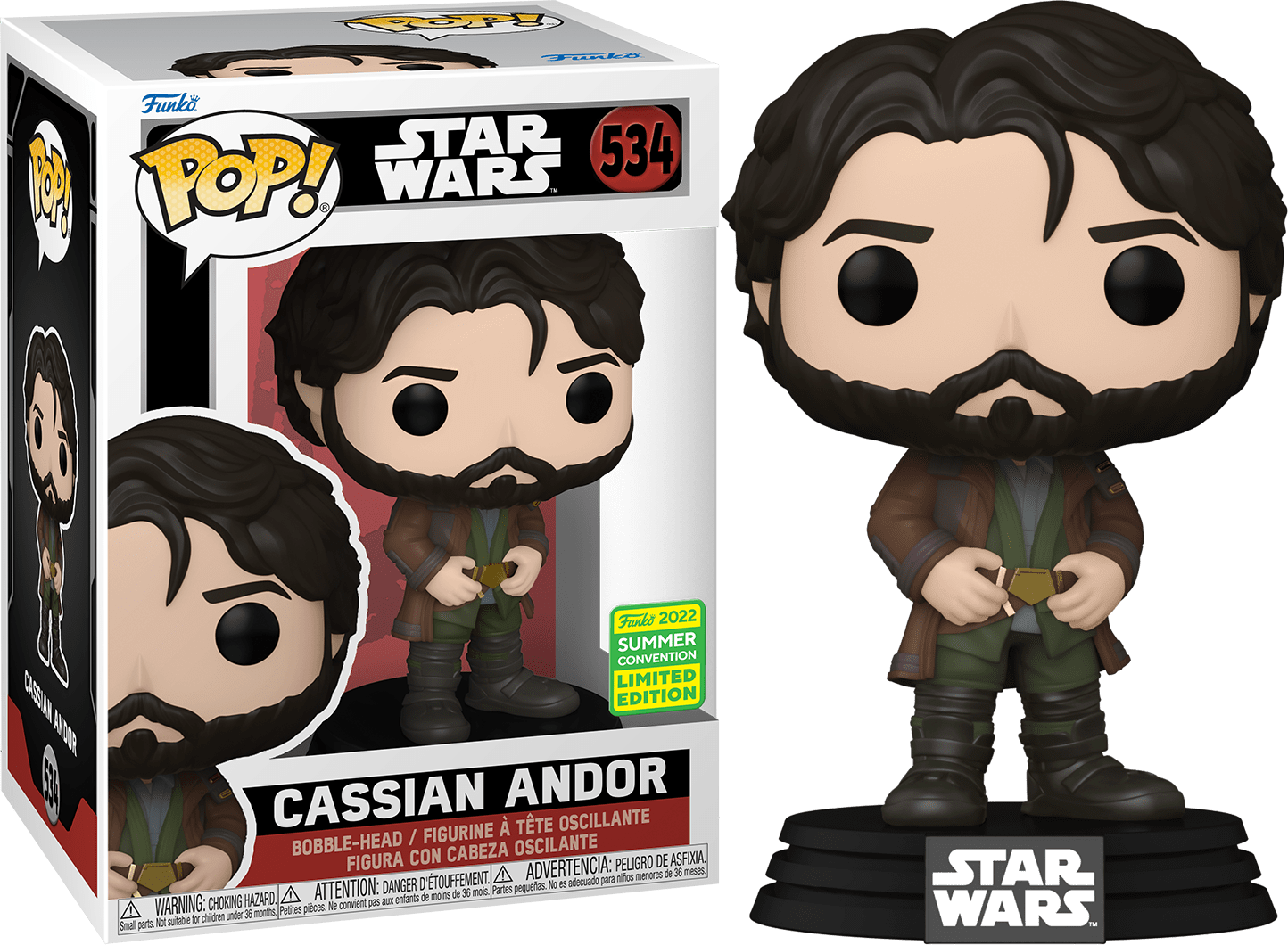 Funko POP! Star Wars: Cassian Andor #534 2022 SDCC Shared Target Exclusive