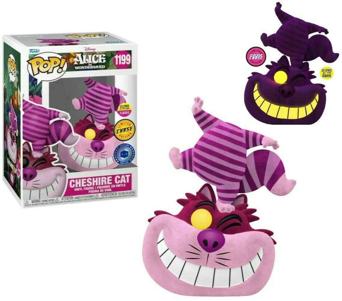 Funko POP! Pop In A Box Alice Wonderland FLOCKED GLOW CHESHIRE CAT CHASE #1199 PIAB