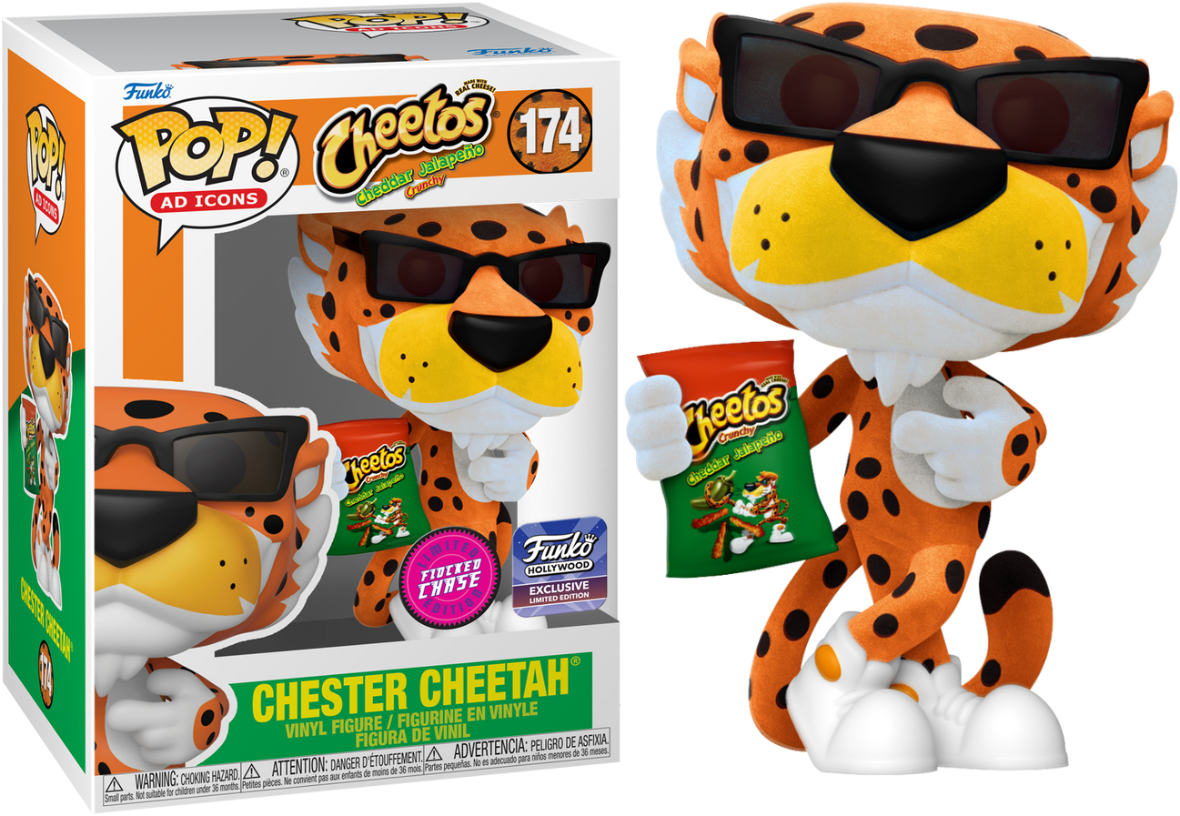 Funko Pop! Vinyl: Cheetos Chester Cheetah (Flocked) (Chase) 174 Funko Hollywood