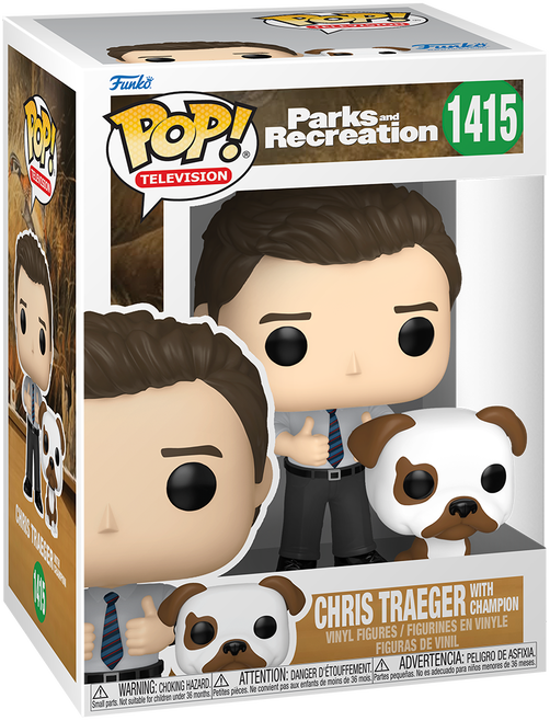 Funko Pop Television Parks and Recreation: CHRIS TRAEGER w/CHAMPION #1415