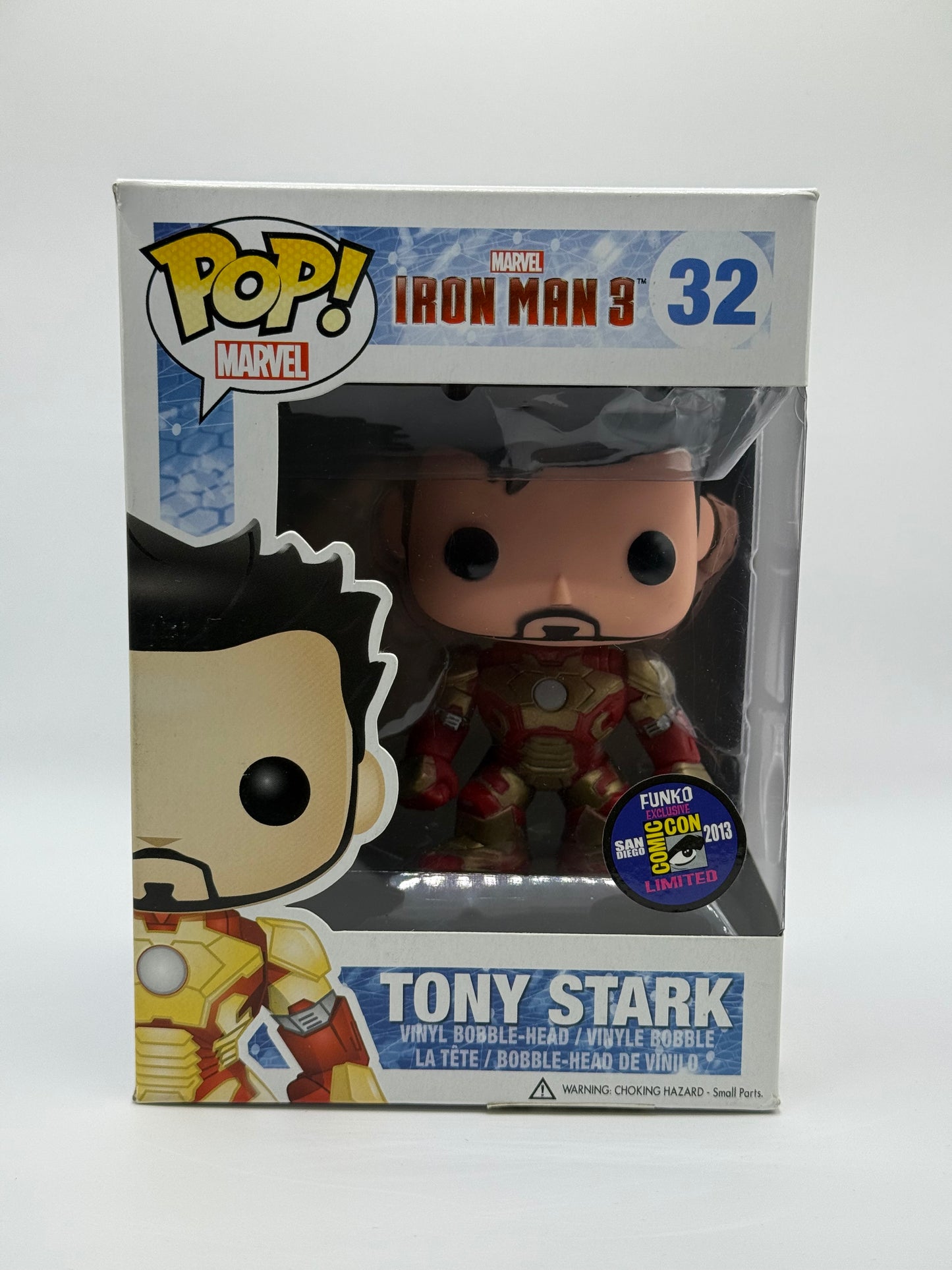 Funko Pop! Tony Stark Unmasked SDCC 2013 Limited Edition Iron Man 3 Marvel #32
