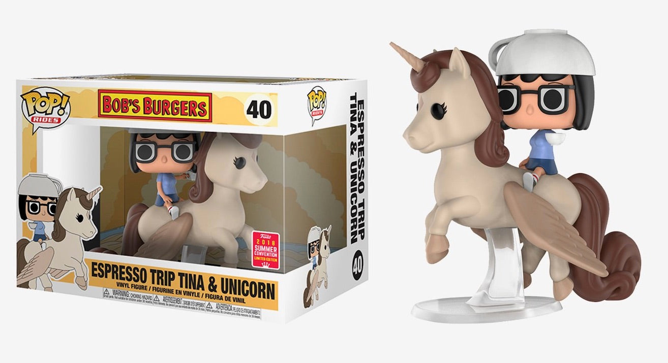 Funko Pop! Rides: Bob's Burgers - Espresso Trip Tina & Unicorn SDCC 2018 #40