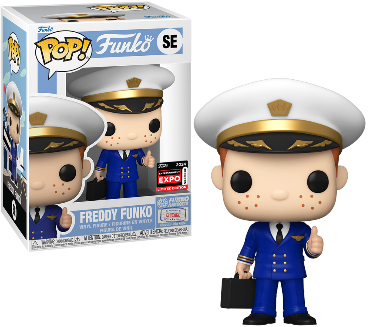 Funko Pop Funko Freddy As Pilot - Chicago Comic Con Expo 3000 SE
