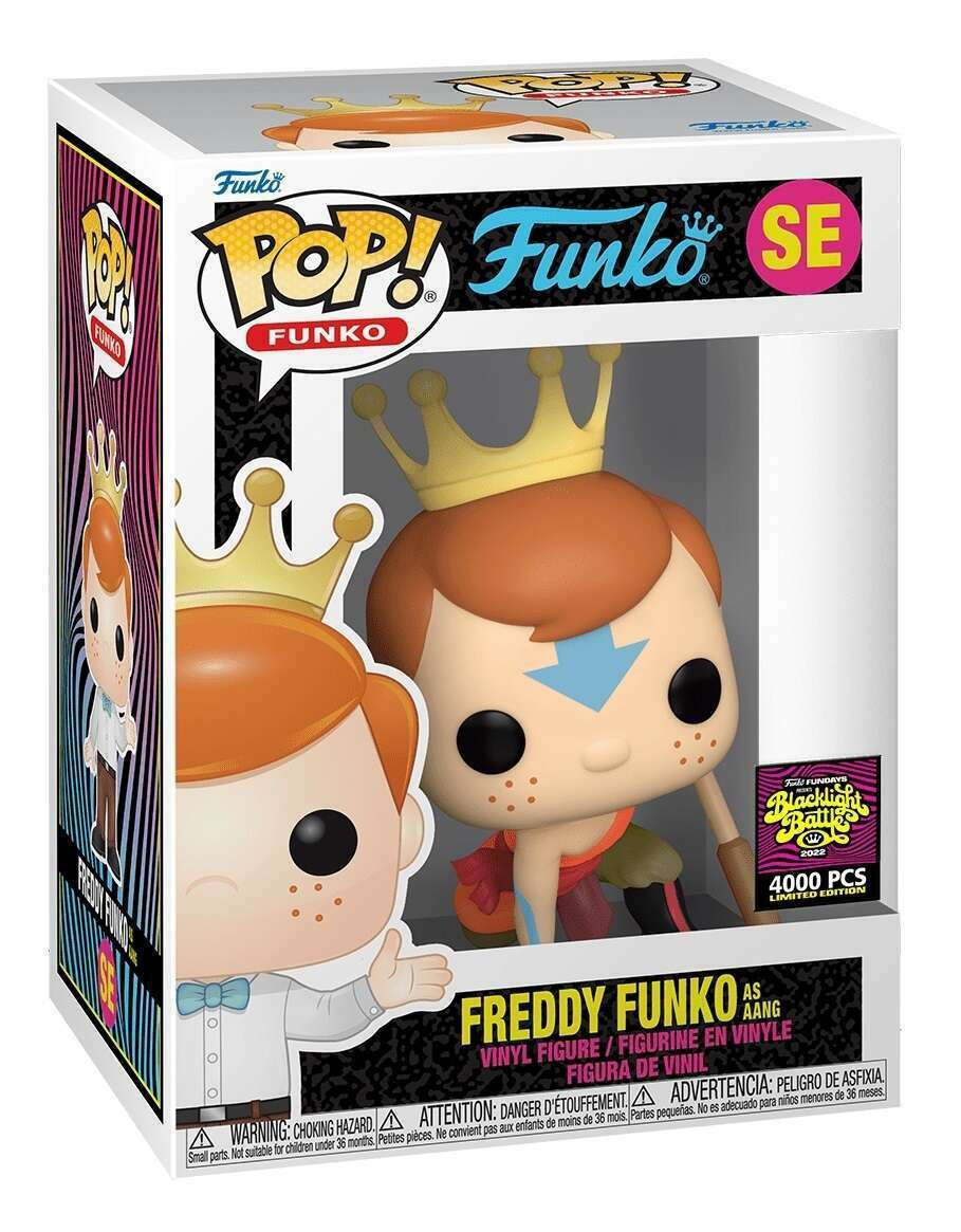 Funko Pop Freddy Funko as Aang Avatar Fundays Limited Edition Black Light 4000pc