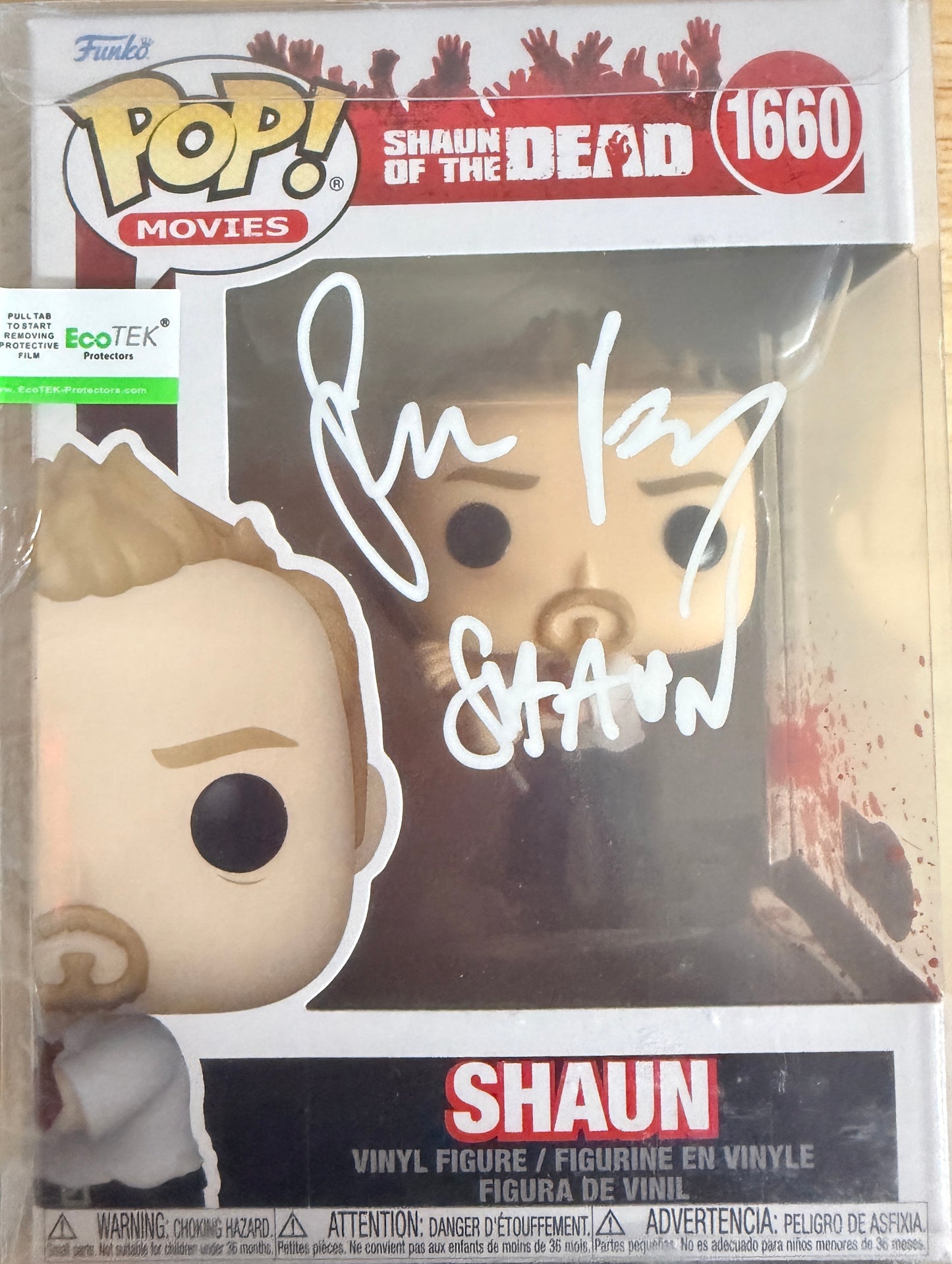 Funko Pop! Shaun of the Dead - Shaun #1660 – Beckett Authentic Simon Pegg Signed