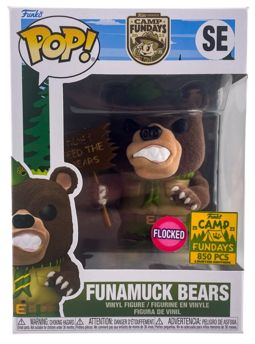 Funko Pop! Funamuck Bears Mascot Camp Fundays SDCC 2023 Exclusive Flocked LE 850