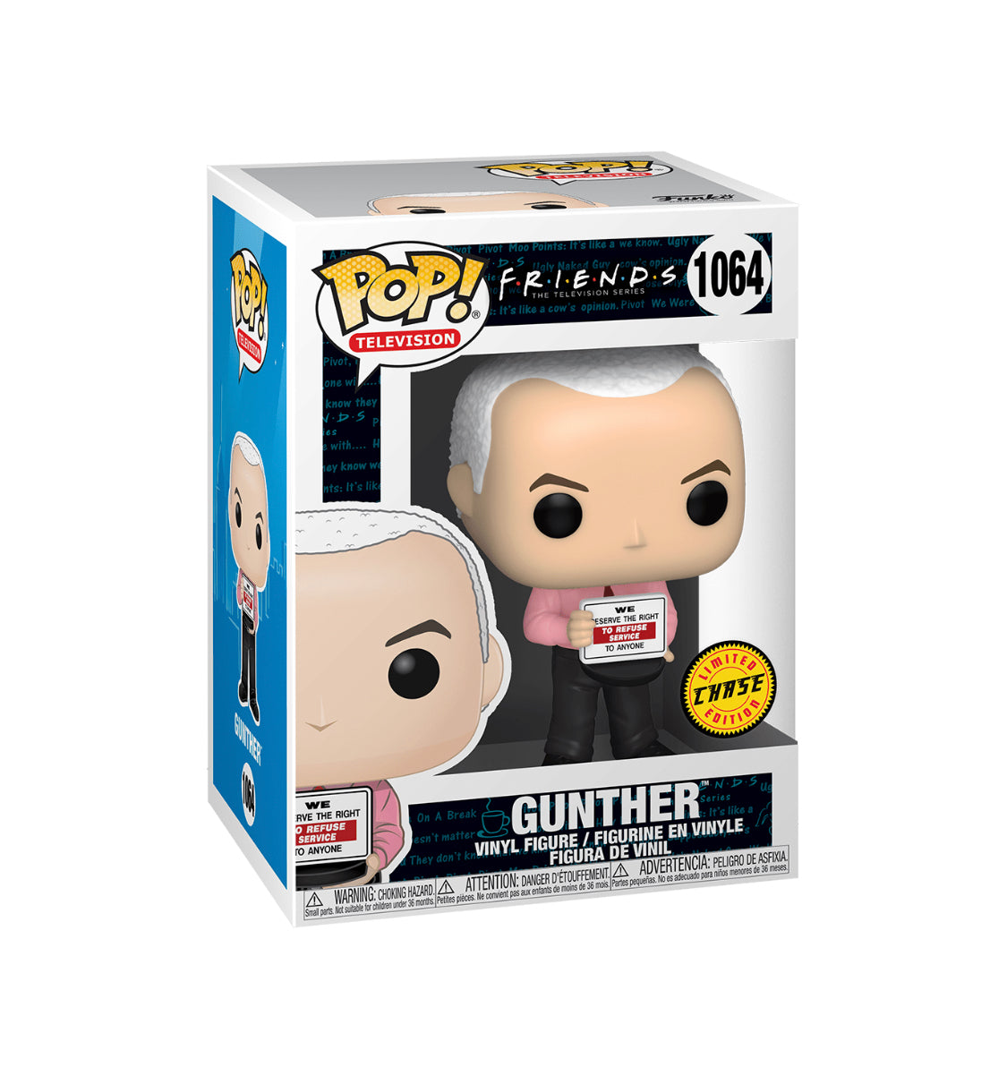 Funko Pop CHASE Friends Gunther #1064 (We Reserve the Right) Figure