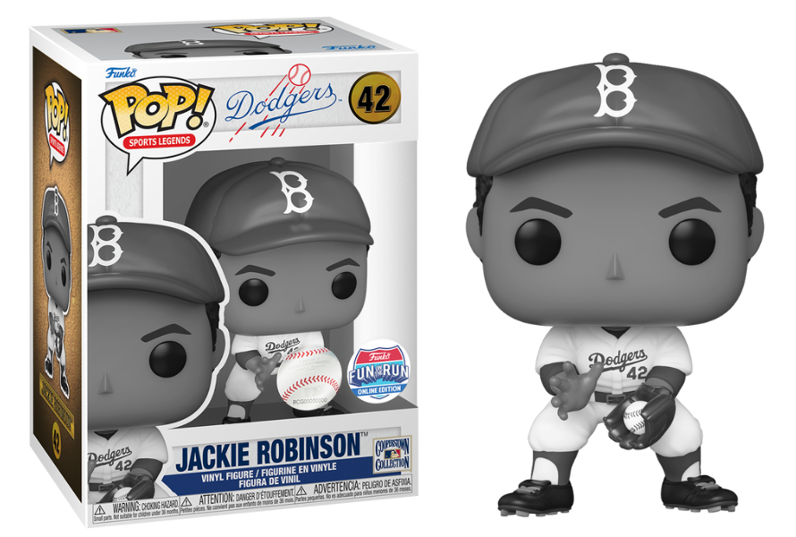 FUNKO POP #42 JACKIE ROBINSON BLACK & WHITE 2023 FUN RUN EXCLUSIVE