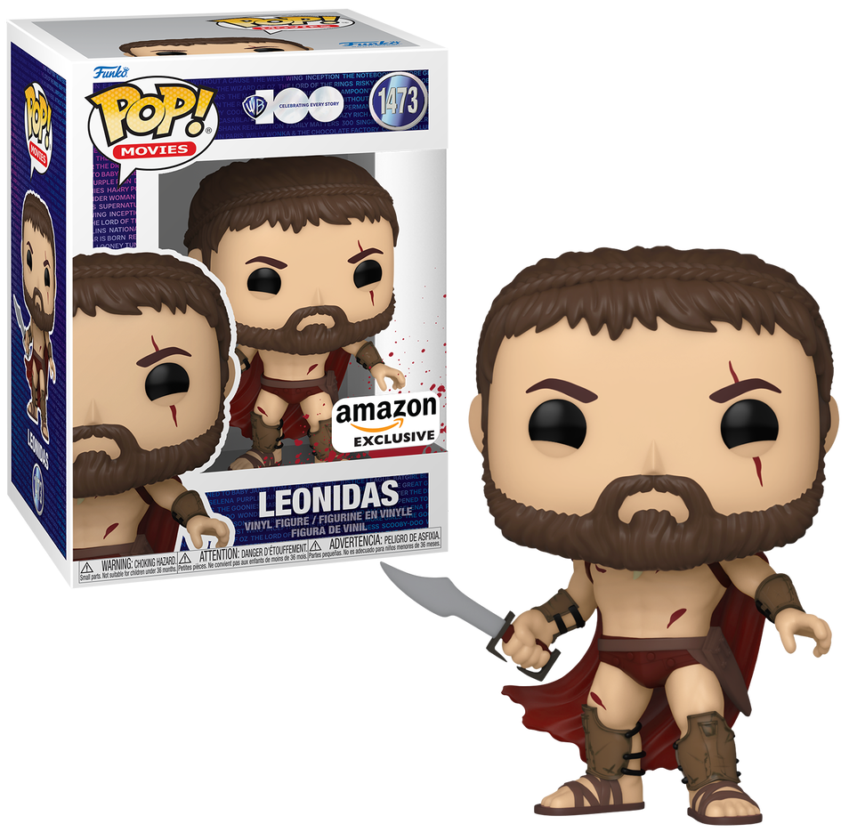 Funko Pop! Movies: 300 - Leonidas Bloody (Amazon Exclusive) Vinyl Figure
