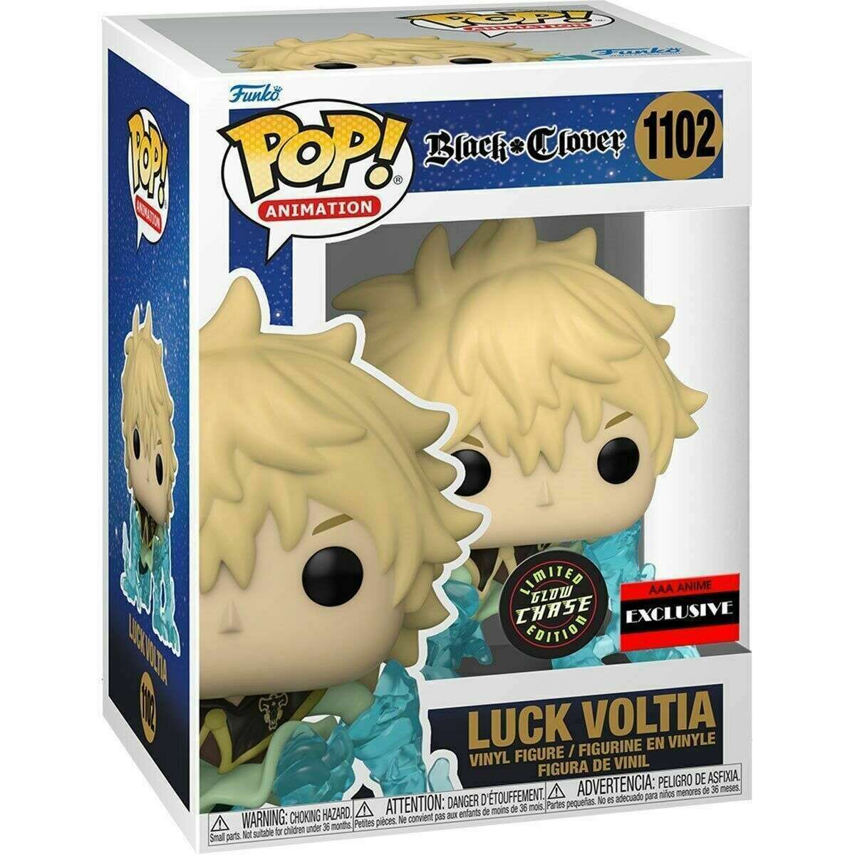 Funko Pop! Vinyl: Black Clover - #1102 Luck Voltia Glow Chase AAA Exclusive