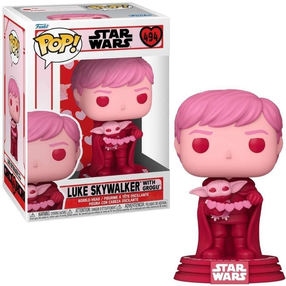 Funko Pop! Star Wars: Valentines Luke Skywalker With Grogu #494