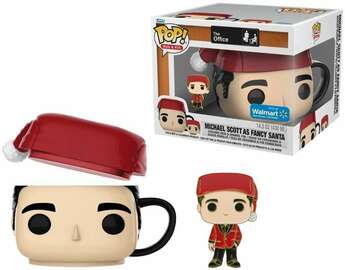 Funko Pop! The Office Michael Scott as Fancy Santa Mug & Pin Set Christmas