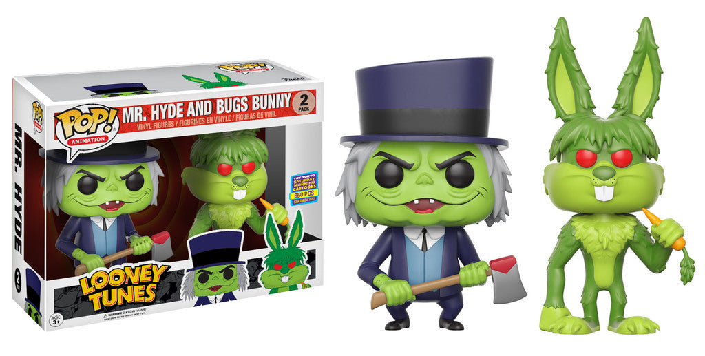 Funko Pop! Looney Tunes Mr. Hyde and Bugs Bunny 2-Pack SDCC Toy Tokyo 2017 LE850