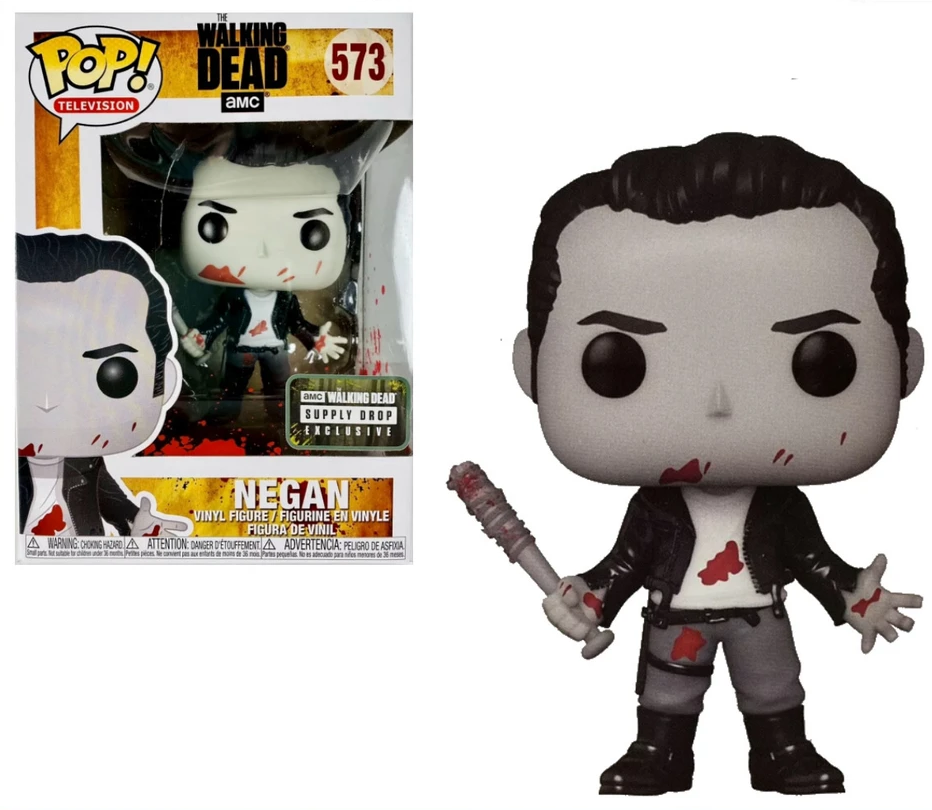 Funko Pop! The Walking Dead: NEGAN #573 Black & White Bloody Supply Drop Exclusive
