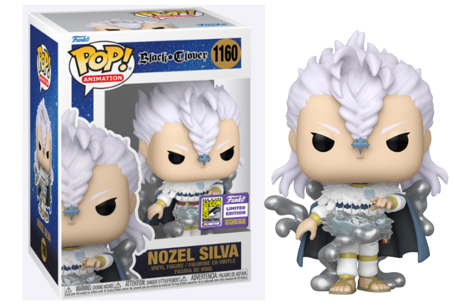 SDCC 2023 Funko POP! Black Clover Nozel Silva #1160 Exclusive Official Con Sticker
