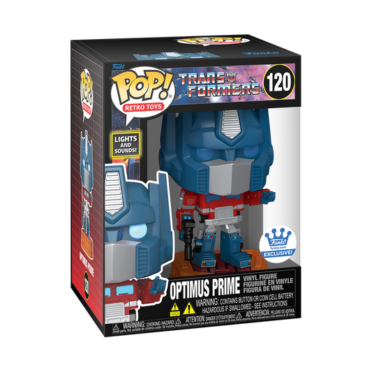 Funko Pop! Movies Retro Toys Optimus Prime Lights and Sound #120 6