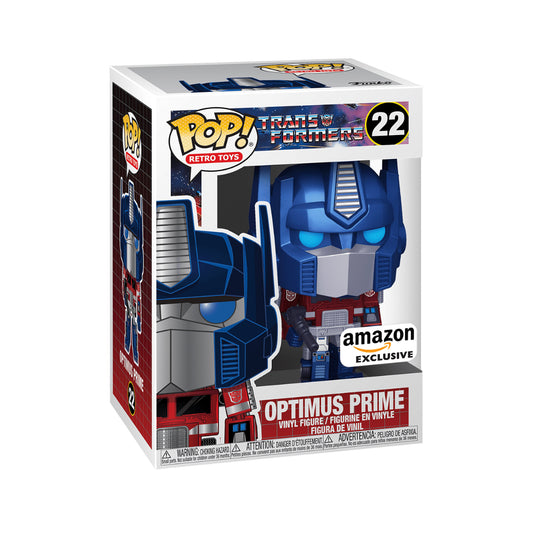 Funko Pop! Retro Toys Transformers #22 Optimus Prime (Metallic) Amazon Exclusive