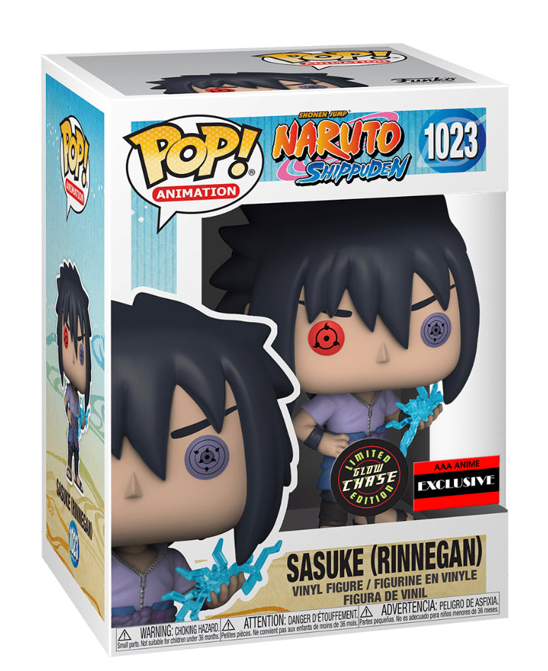 Funko Pop! Anime Naruto Shippuden Sasuke Rinnegan Glow Chase AAA #1023