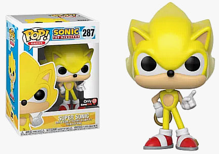 Funko Pop! Sonic The Hedgehog #287 Super Sonic GameStop Exclusive
