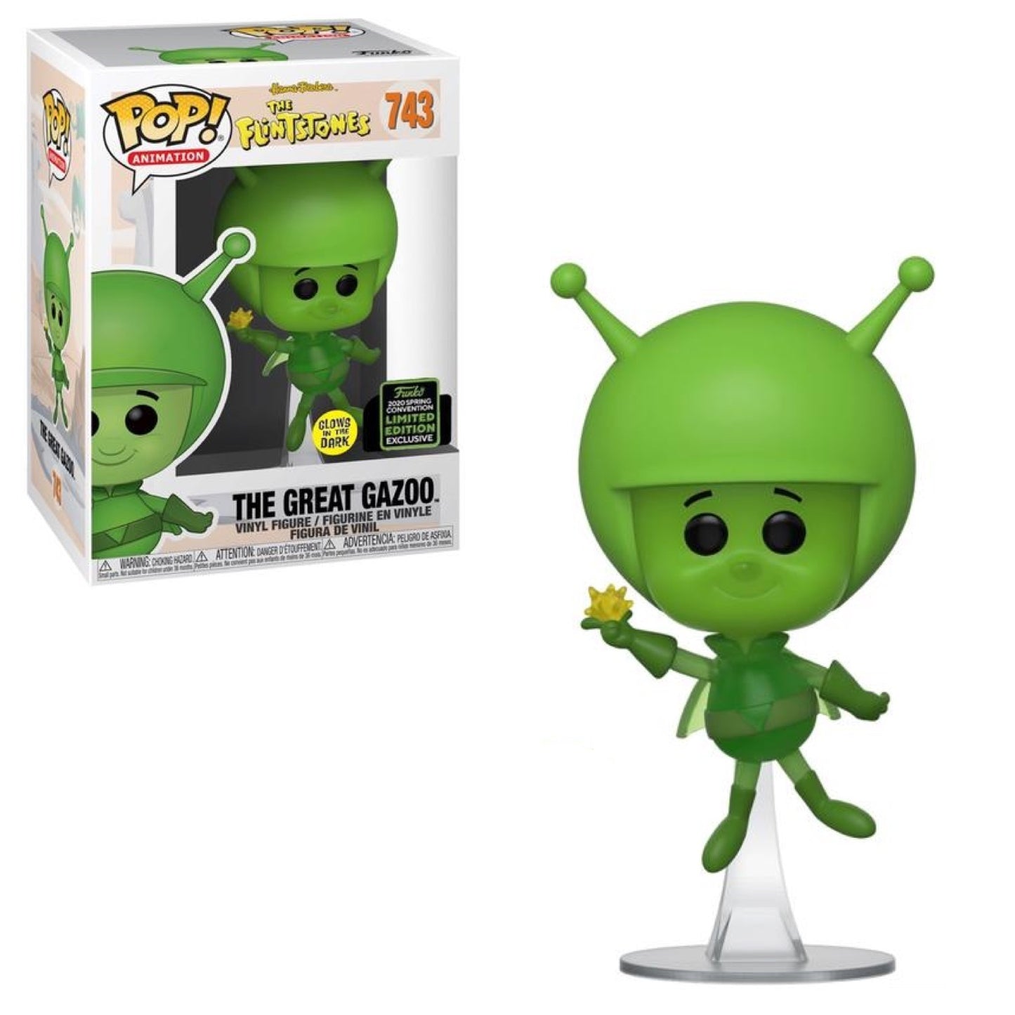 Funko POP! The Flintstones Great Gazoo #743 Spring 2020 Exclusive Glow Animation