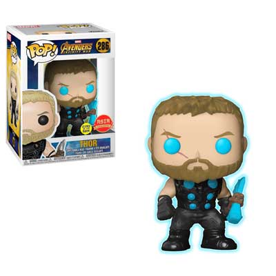 Funko Pop! Thor #286 Avengers Infinity Asia Exclusive GITD With Pop Armor!