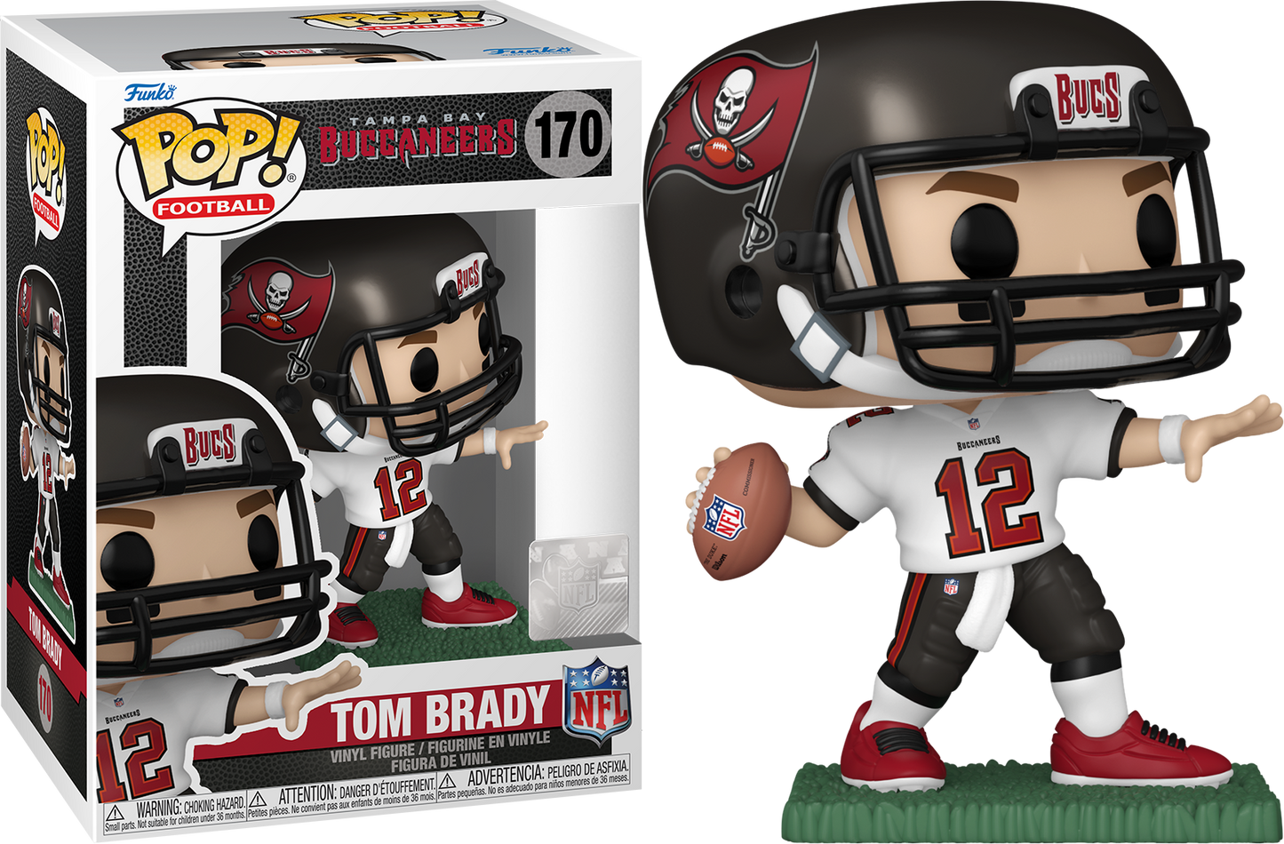 Funko Pop! Vinyl: Tampa Bay Buccaneers Tom Brady #170 White Jersey