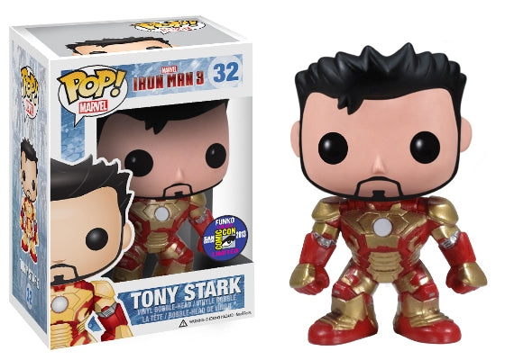 Funko Pop! Tony Stark Unmasked SDCC 2013 Limited Edition Iron Man 3 Marvel #32