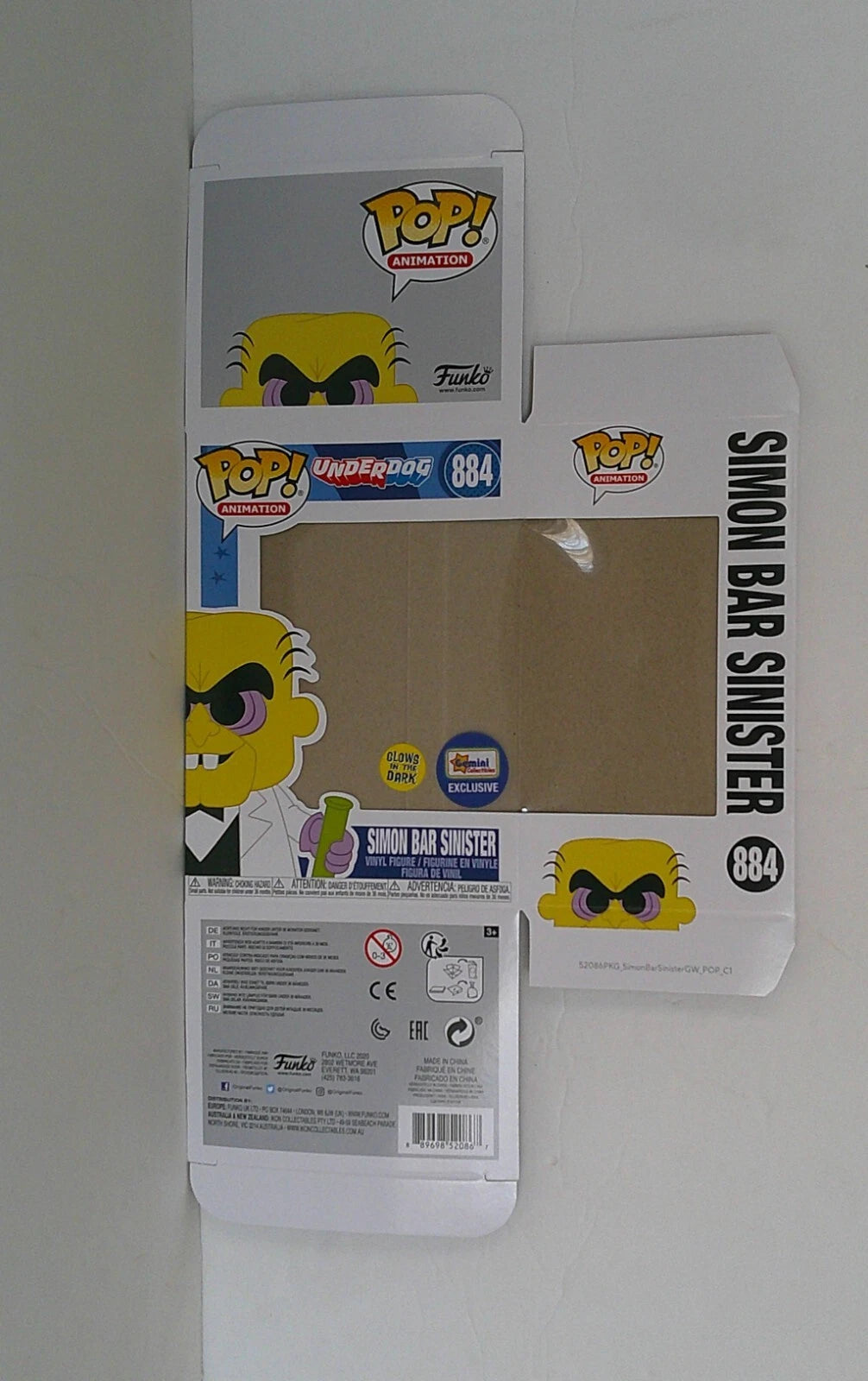 FUNKO GLOW SIMON BAR SINISTER - REPLACEMENT BOX ONLY - #884