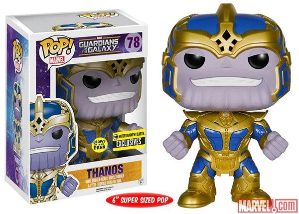 Funko Pop! Guardians Of The Galaxy #78 Thanos Entertainment Earth Exclusive GITD