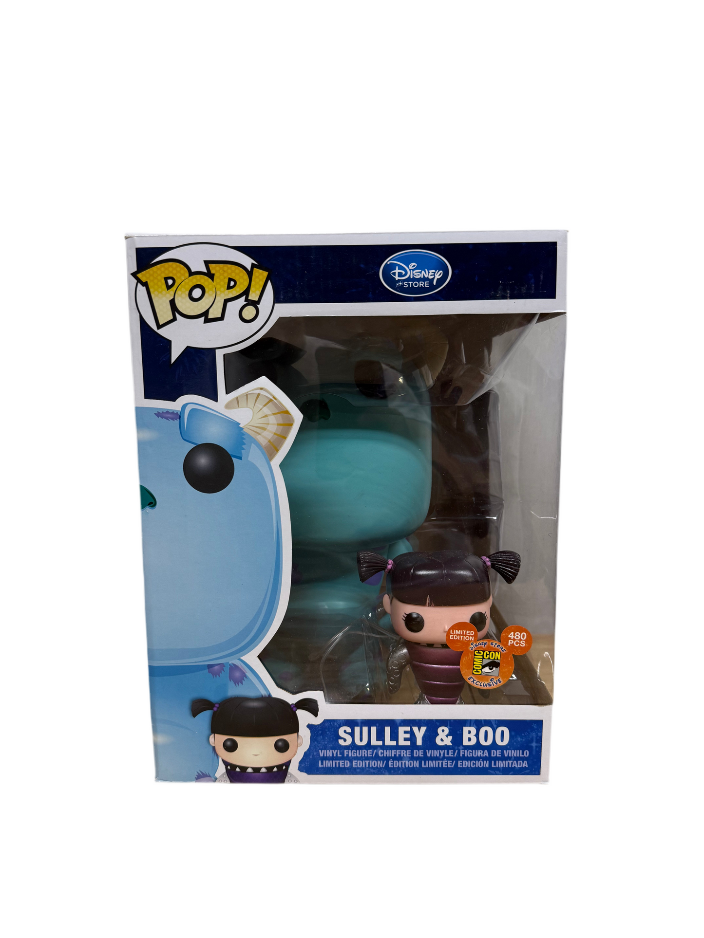 Funko Pop! Disney Store Monsters Inc Sulley & Metallic Boo 2012 SDCC LE 480 Piece Funko Pop