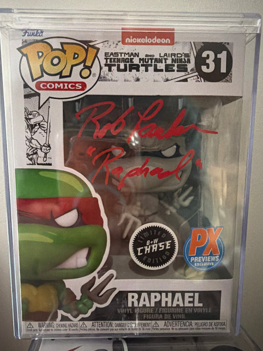 Funko Pop! Vinyl: Teenage Mutant Ninja Turtles - Raphael (Chase) (Black & White) Signed