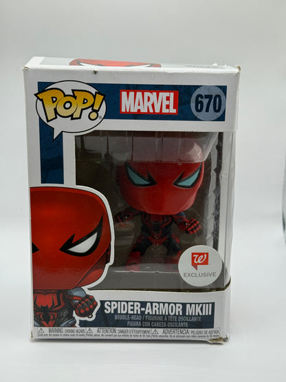 Funko Pop! Vinyl: Marvel - Spider-Armor MKIII - Walgreens (Exclusive) #670 Damage