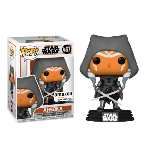 Funko Pop! Star Wars: The Mandalorian - Hooded Ahsoka with Dual Sabers Amazon Exclusive