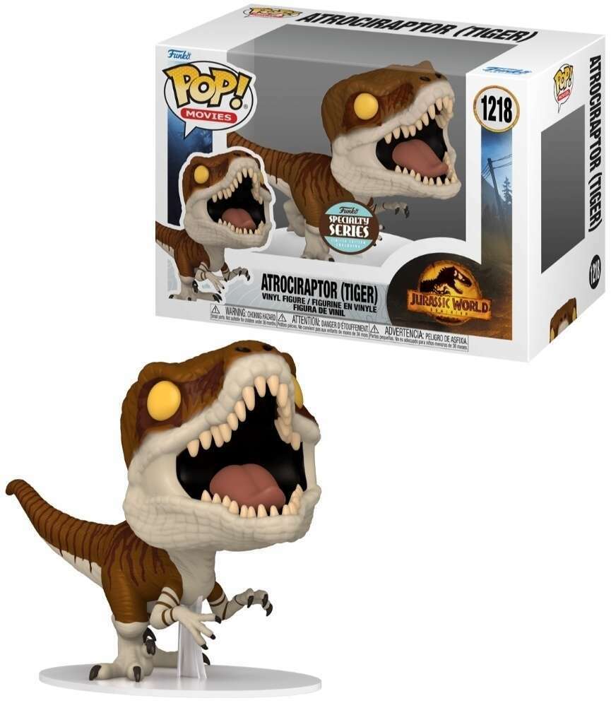 Funko POP! 1218 Jurassic Park World Dominion Atrociraptor (Tiger) Vinyl Figure