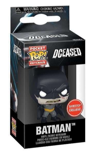 Funko Pop Pocket Keychain DCeased Batman Gamestop Exclusive Vinyl Figure