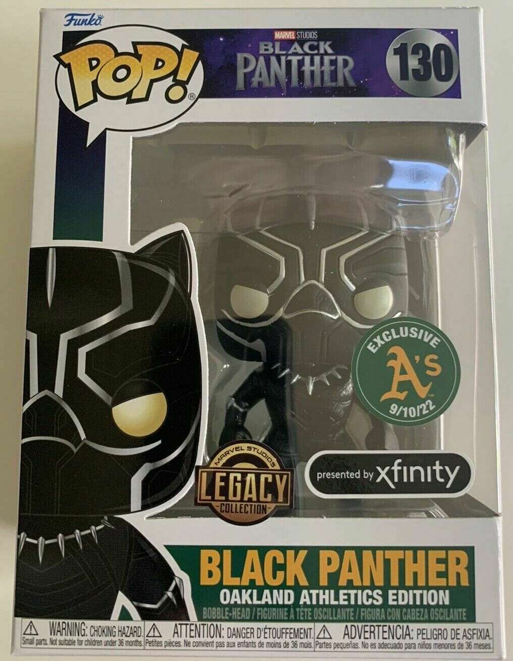 Funko POP! Marvel - Marvel Studios Black Panther - Black Panther #130 A's Exclusive