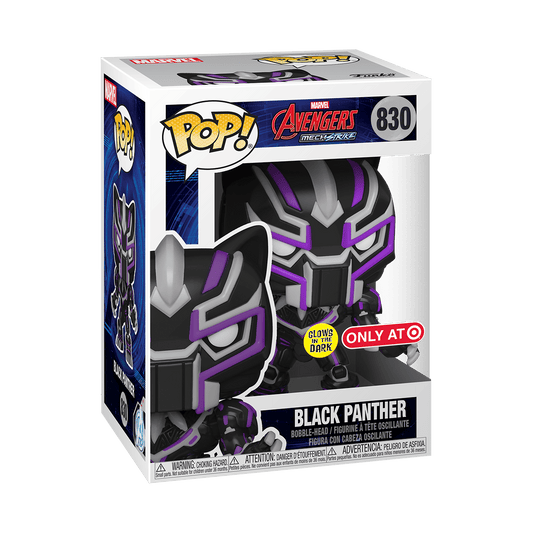 Funko Pop! Marvel Avengers Mech Strike Black Panther #830 Glows in the Dark