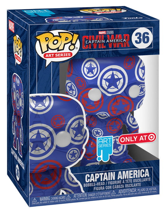 Funko Pop Captain America #36 Marvel Avengers Civil War Art Series Vinyl Figure