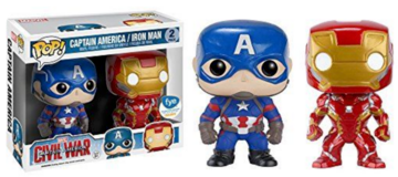 Funko Pop! Marvel Civil War Captain America Iron Man 2 Pack FYE Exclusive