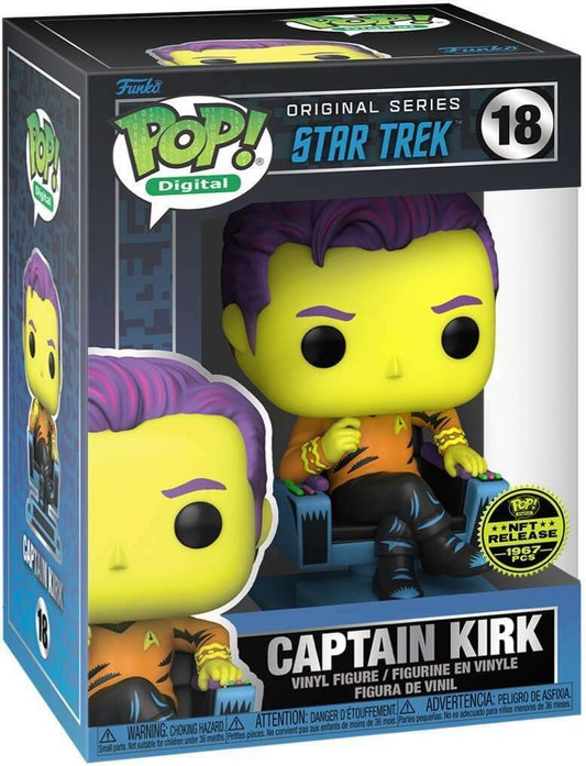 Funko Pop! Digital Star Trek Blacklight Captain Kirk LE 1967