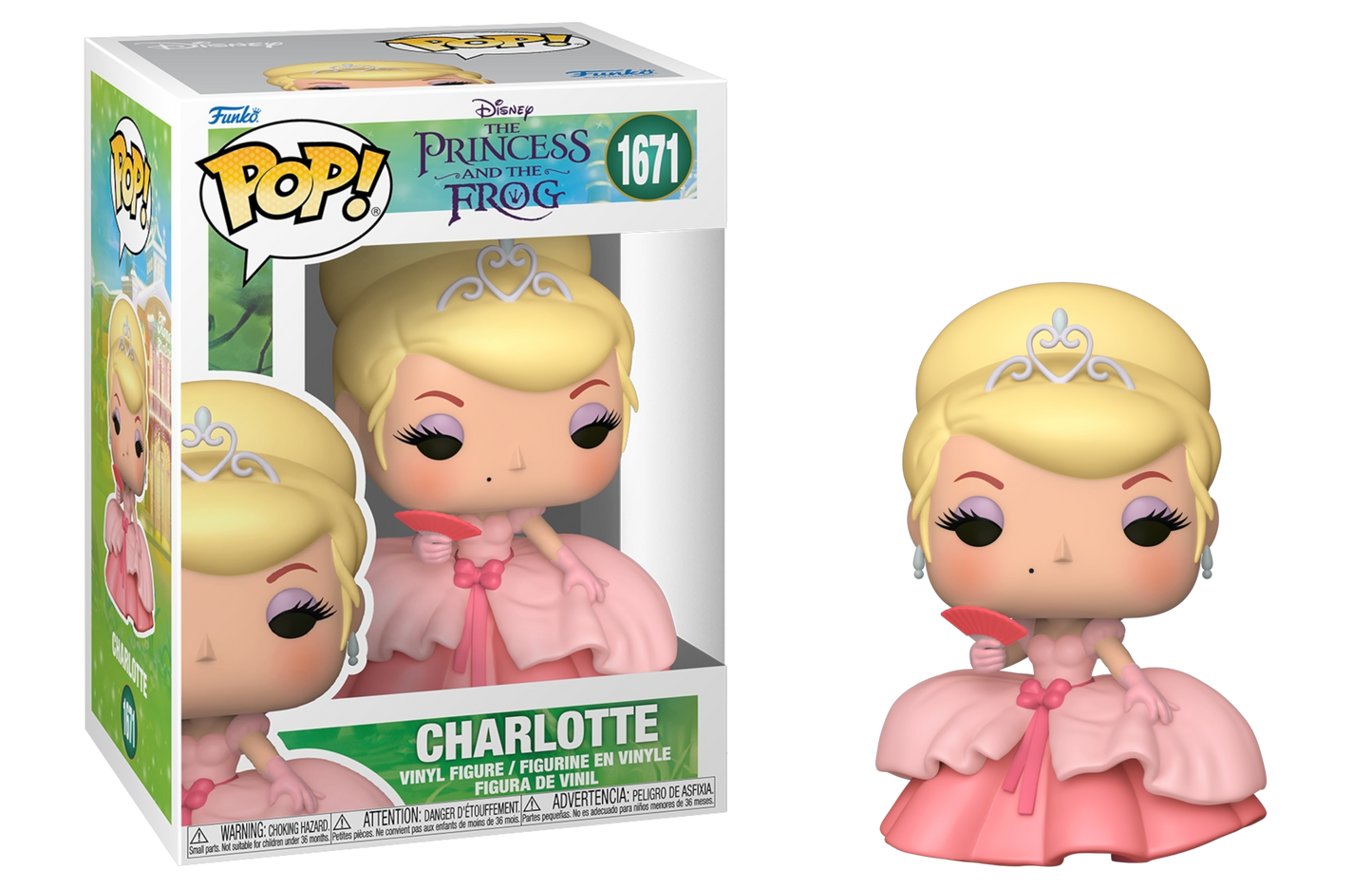 Funko Pop! Princess and the Frog Charlotte Vinyl Figure #1671 (1 in 6 Chance at Chase)