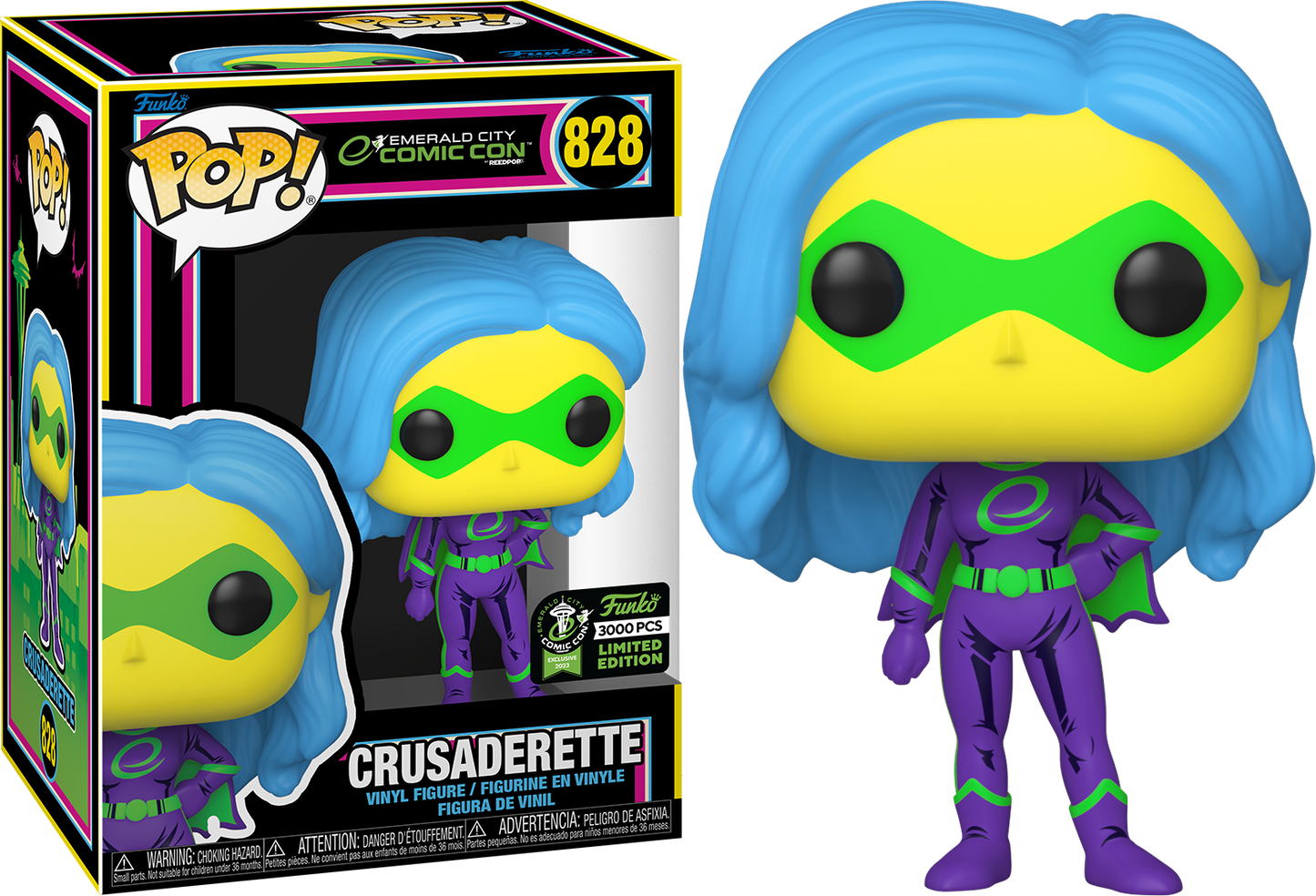 Funko Pop! Vinyl: Crusaderette (ECCC) - Emerald City Comic Con Black Light #828
