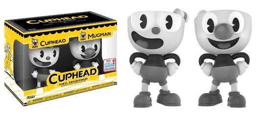 Funko Cuphead & Mugman Vinyl Figure Black & White 2-Pack 2017 NYCC 2500 PCS