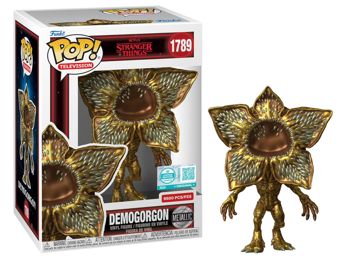 Funko Pop! Stranger Things Gold Demogorgon Metallic #1789 LE 9500 pcs